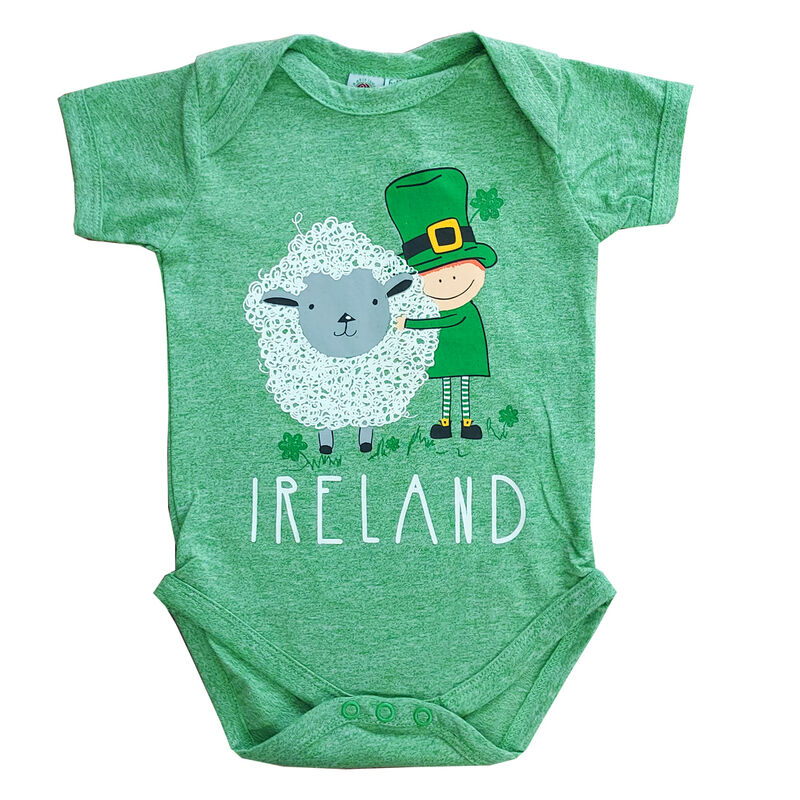 Leprechaun and His Sheep Grindle Baby Vest